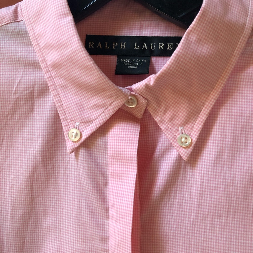 Wonderful pink checked blouse from Ralph Lauren!